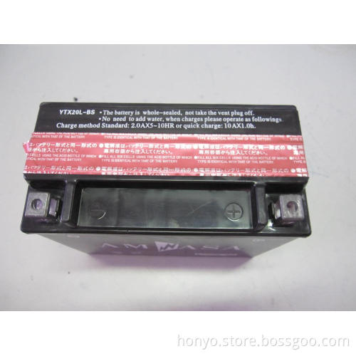 YTX20L-BS Motorcykelbatterier 12V 18Ah